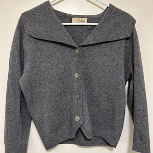 Vintage Dalton Gray Cashmere Cardigan Sweater Small 6-8